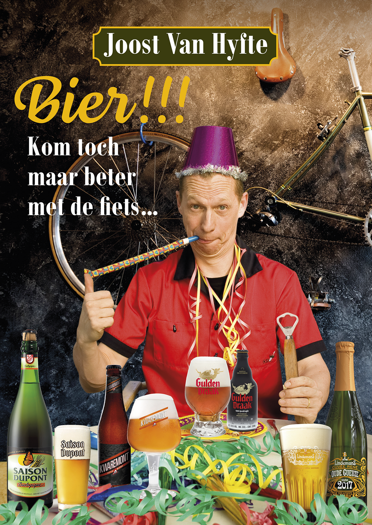 poster Bier !!! Kom toch maar beter met de fiets...